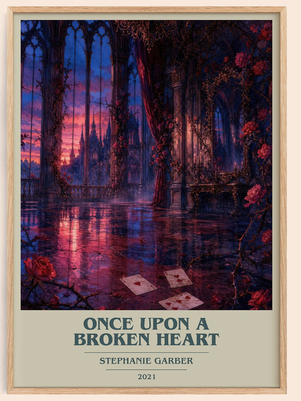 Once Upon a Broken Heart book cover book poster by Stephanie Garber – framed literary art print