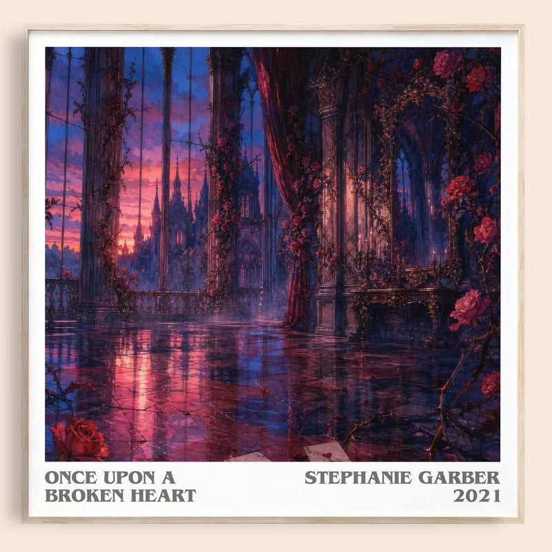 Once Upon a Broken Heart literary book poster by Stephanie Garber – framed literary art print