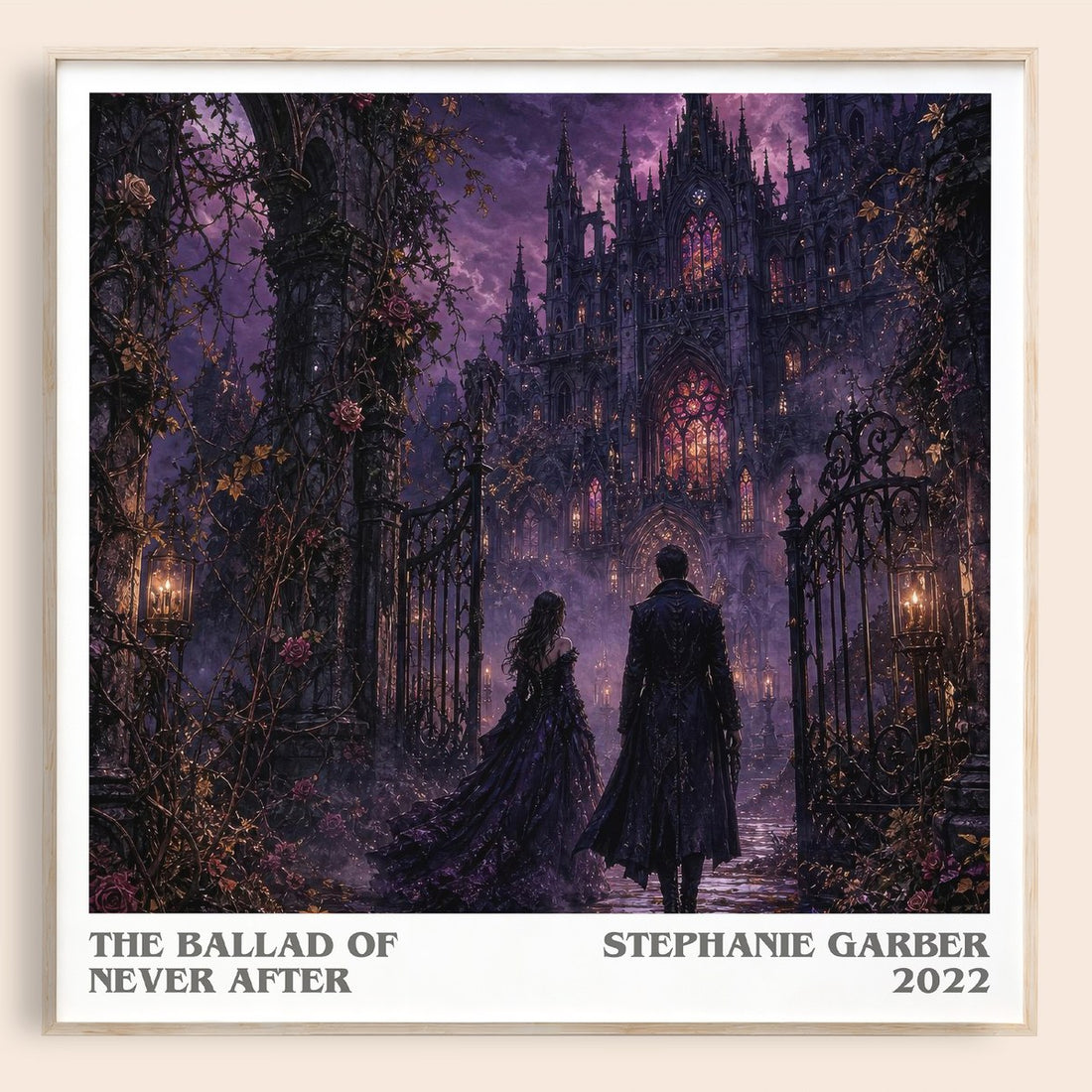 The Ballad of Never After literary book poster by Stephanie Garber – framed literary art print