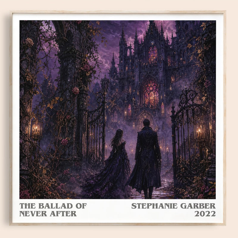 The Ballad of Never After literary book poster by Stephanie Garber – framed literary art print