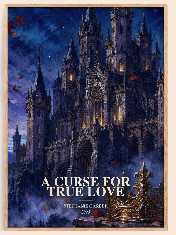 A Curse for True Love watercolour book poster by Stephanie Garber – framed literary art print
