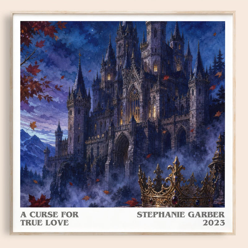 A Curse for True Love literary book poster by Stephanie Garber – framed literary art print