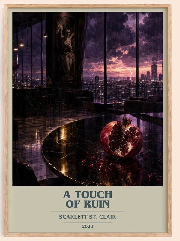 A Touch of Ruin book cover book poster by Scarlett St. Clair – framed literary art print