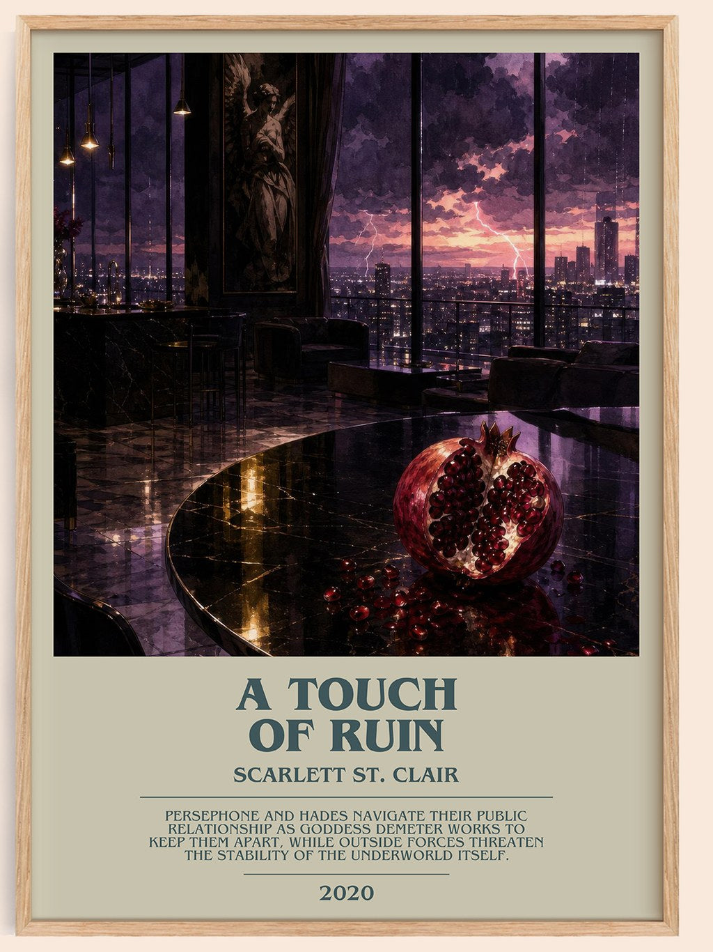 A Touch of Ruin bookish book poster by Scarlett St. Clair – framed literary art print