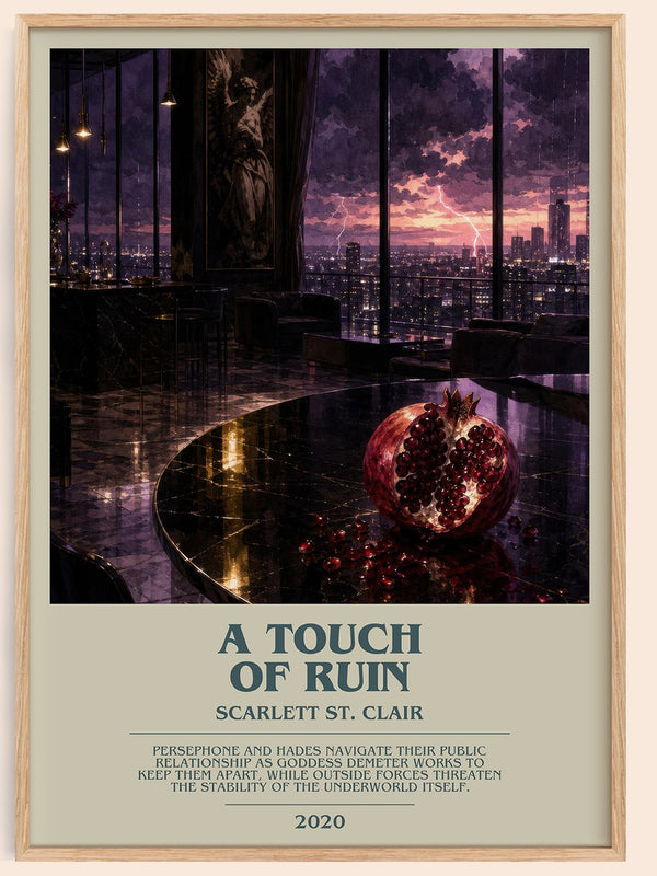 A Touch of Ruin bookish book poster by Scarlett St. Clair – framed literary art print