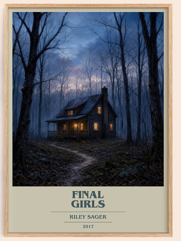 Final Girls book cover book poster by Riley Sager – framed literary art print