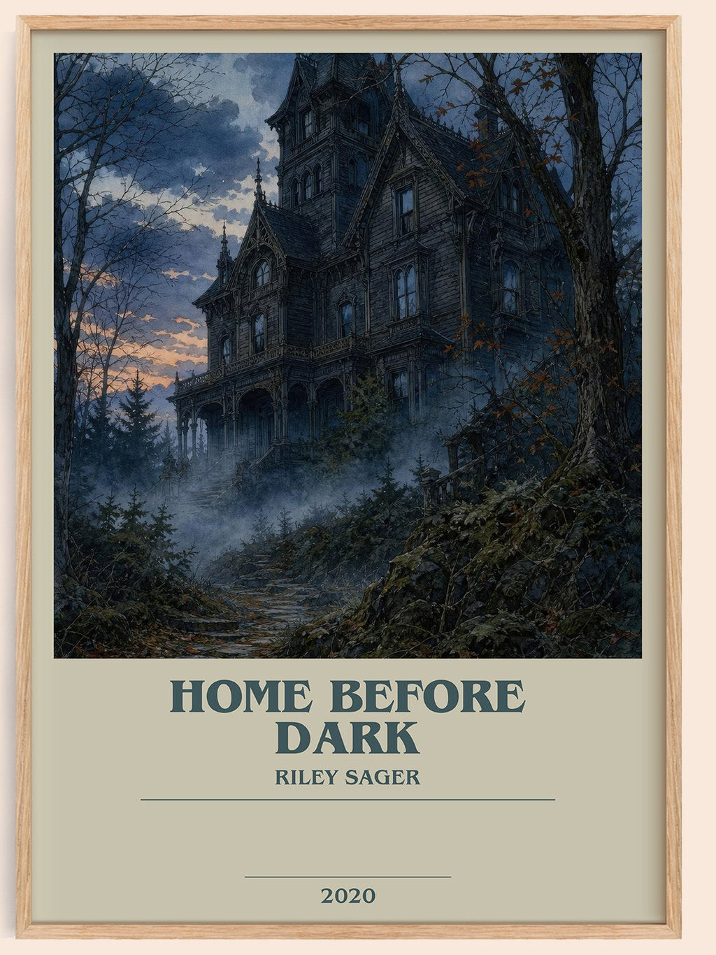 Home Before Dark bookish book poster by Riley Sager – framed literary art print