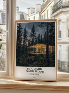 In a Dark, Dark Wood book cover poster colour and style options – Ruth Ware book art