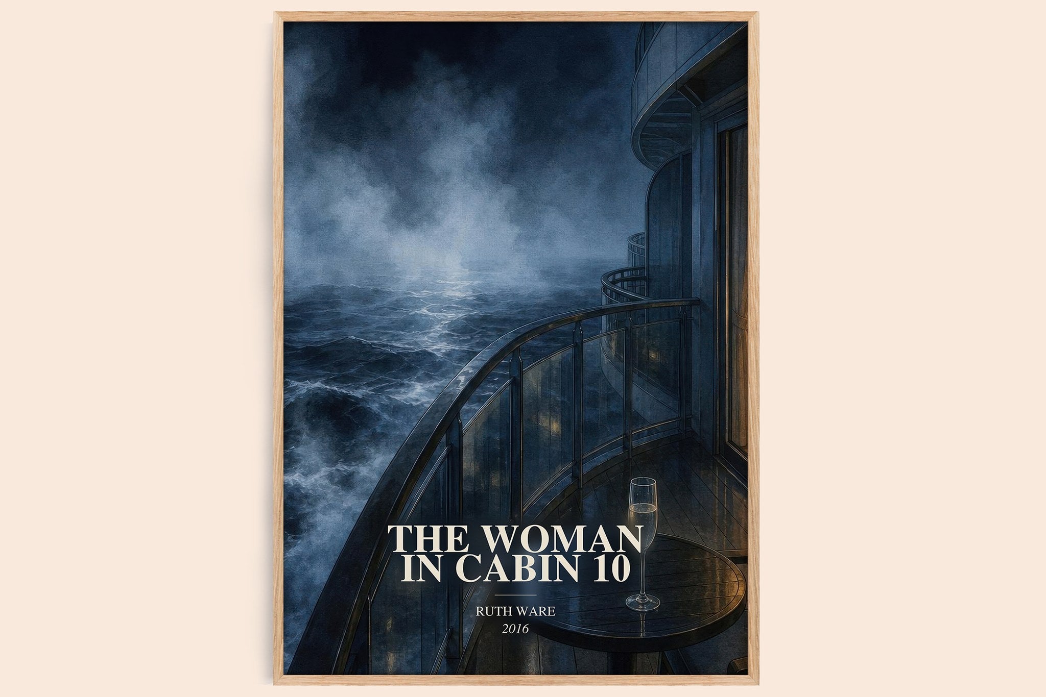 The Woman in Cabin 10 Book Watercolour Illustration by Ruth Ware