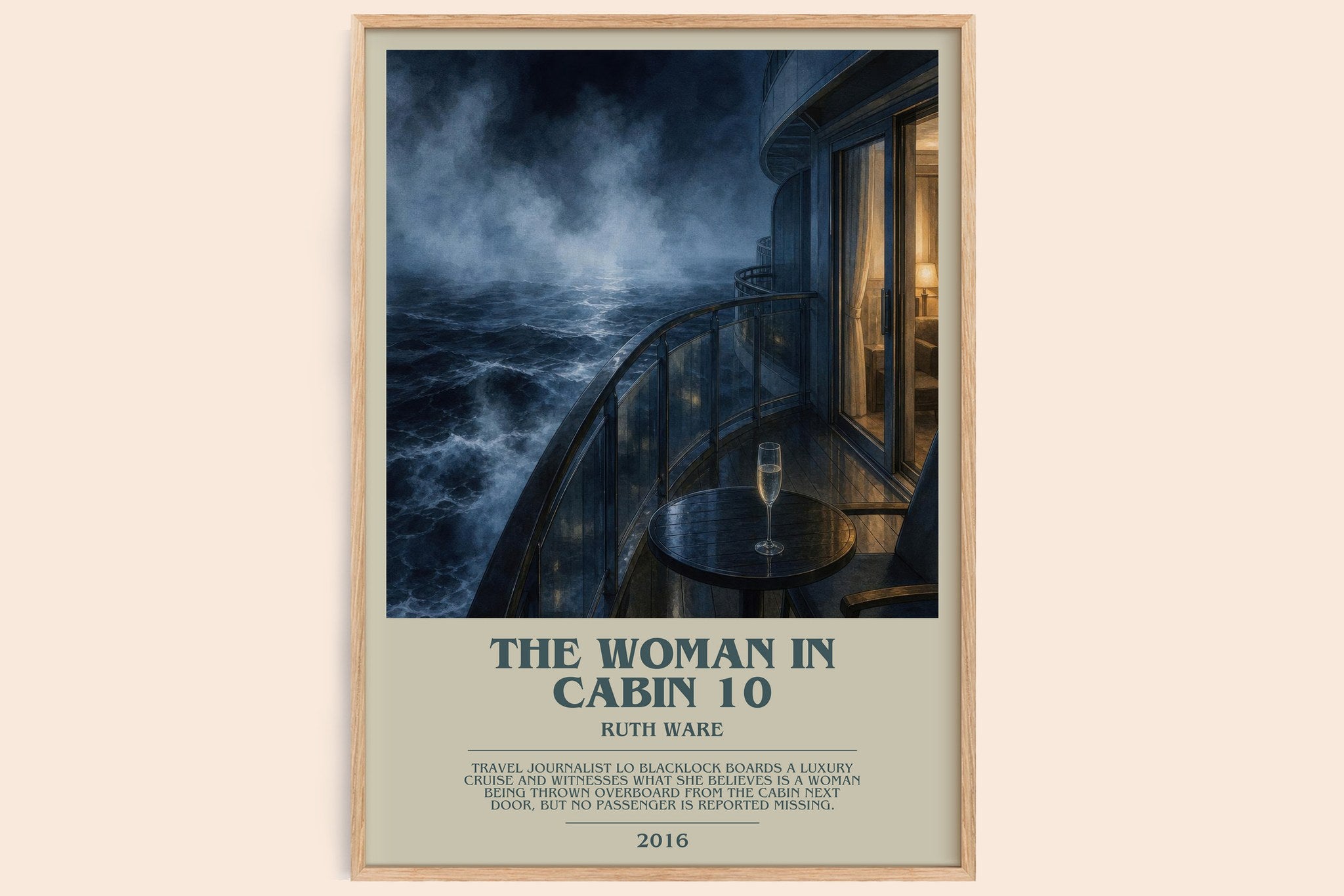 The Woman in Cabin 10 Bookish Wall Art by Ruth Ware