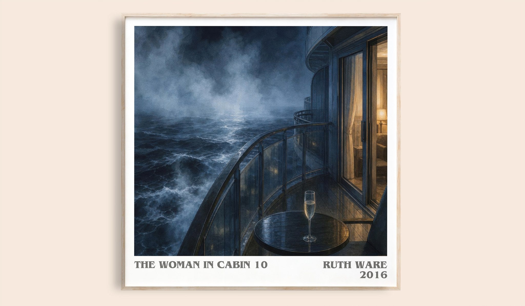 The Woman in Cabin 10 Literary Art Print by Ruth Ware