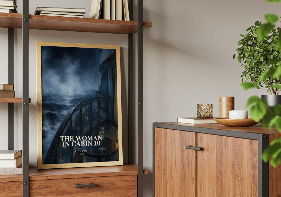 The Woman in Cabin 10 book watercolour illustration paper finish options – matte satin gloss