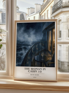 The Woman in Cabin 10 book cover poster colour and style options – Ruth Ware book art