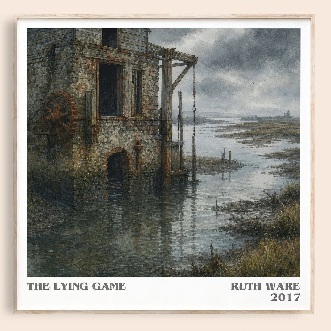 The Lying Game literary book poster by Ruth Ware – framed literary art print