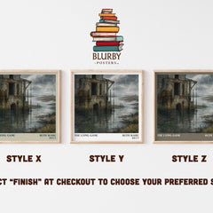 The Lying Game literary print in frame leaning in hallway – thriller wall art