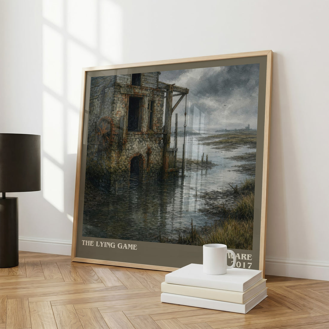 The Lying Game literary print framed by window – literary home decor