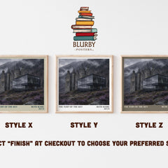 The Turn of the Key literary print in frame leaning in hallway – thriller wall art