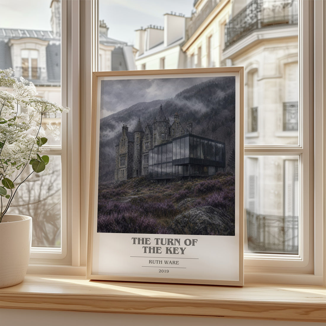 The Turn of the Key book cover poster colour and style options – Ruth Ware book art