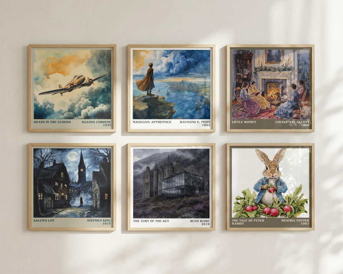 The Turn of the Key literary art print colour and style options – Ruth Ware book art