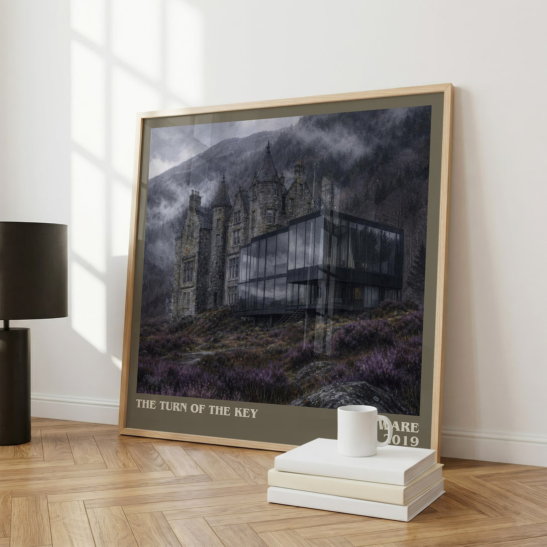 The Turn of the Key literary print framed by window – literary home decor