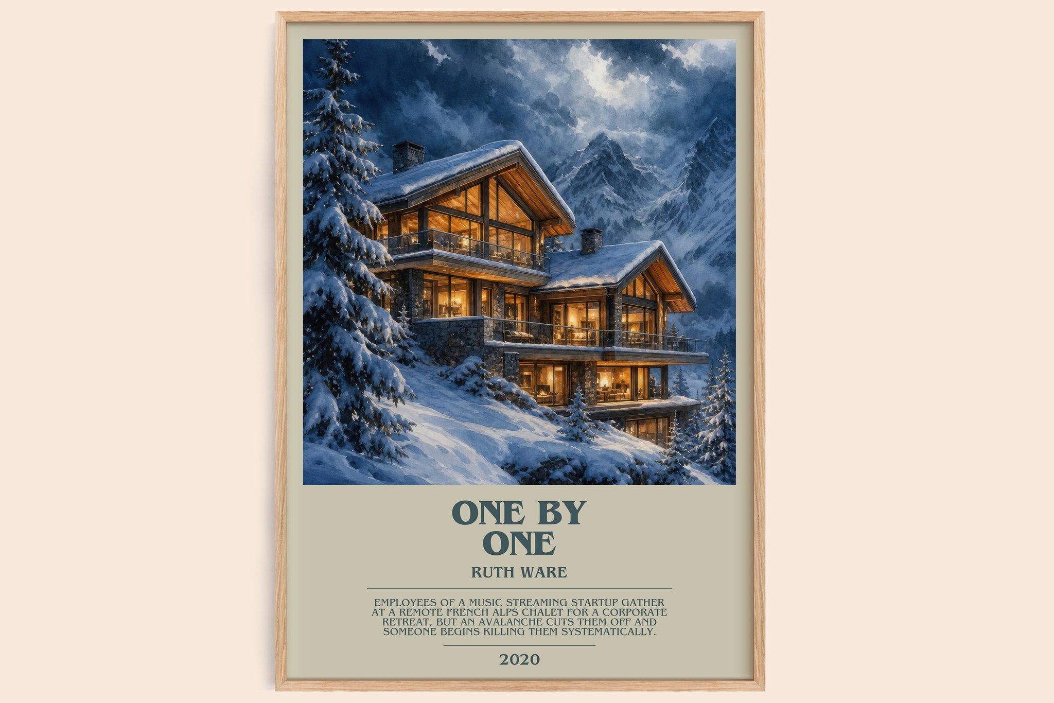 One by One Bookish Wall Art by Ruth Ware