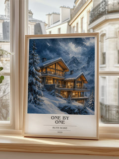 One by One book cover poster colour and style options – Ruth Ware book art