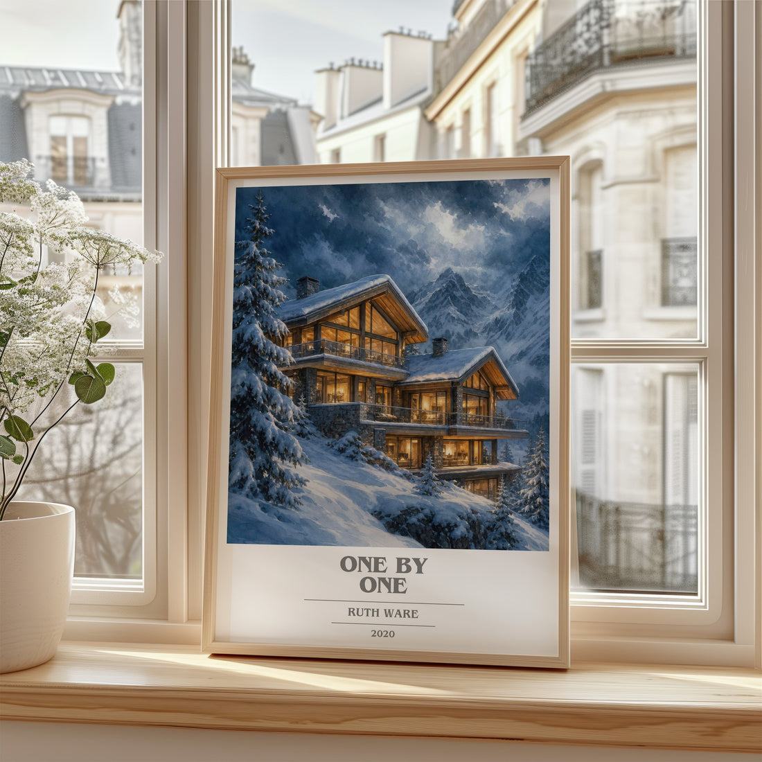 One by One book cover poster colour and style options – Ruth Ware book art
