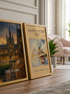 The It Girl watercolour print framed by window – literary home decor
