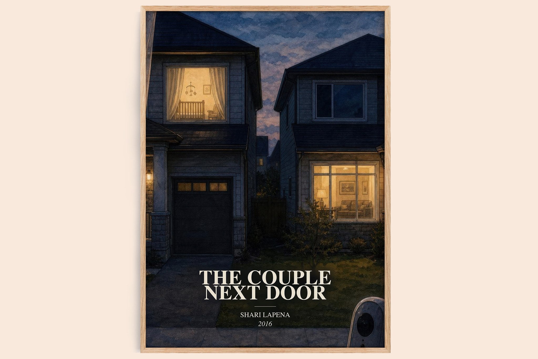 The Couple Next Door Book Watercolour Illustration by Shari Lapena
