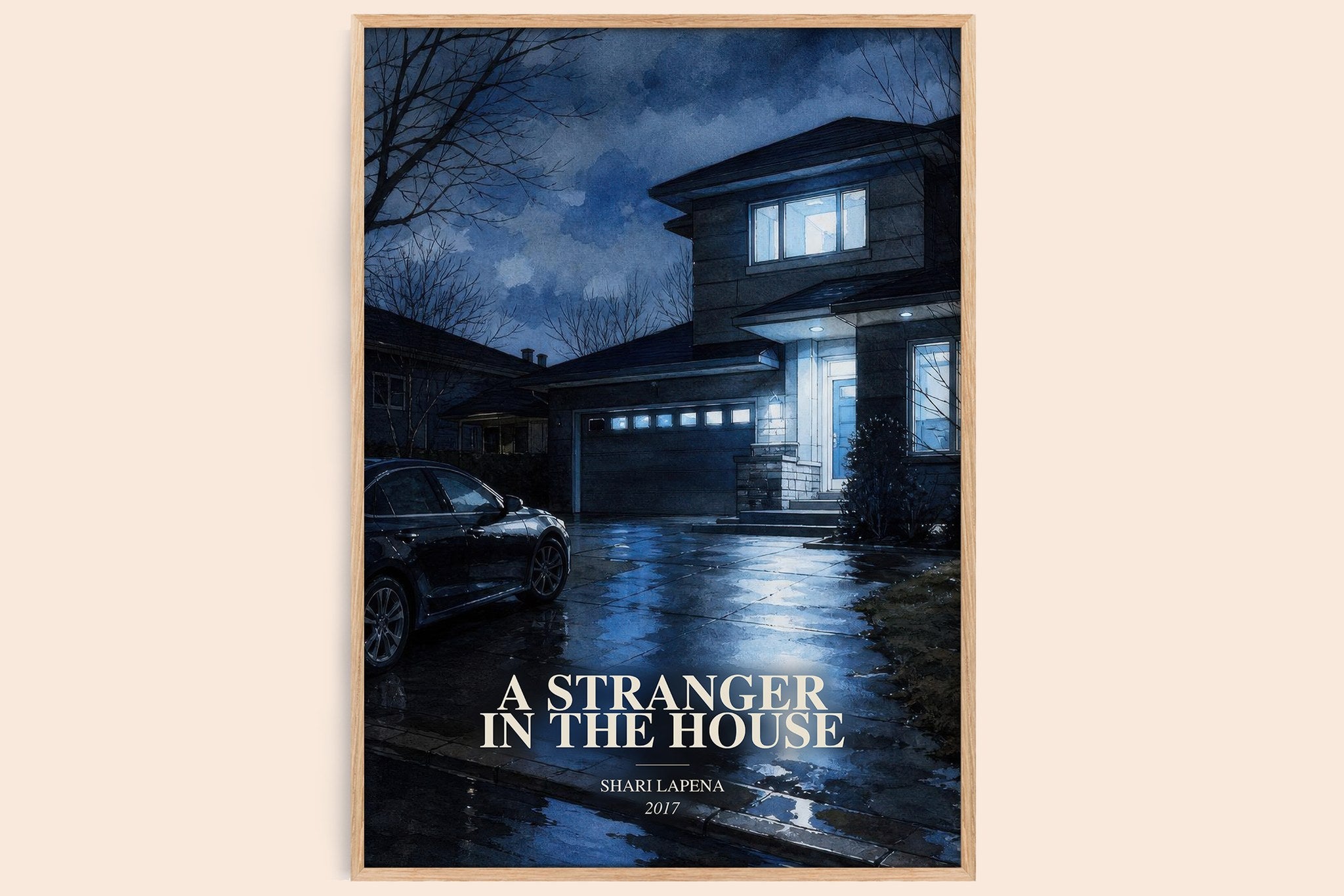 A Stranger in the House Book Watercolour Illustration by Shari Lapena