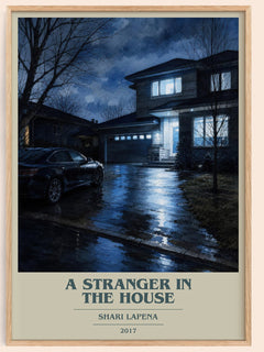 A Stranger in the House book cover book poster by Shari Lapena – framed literary art print