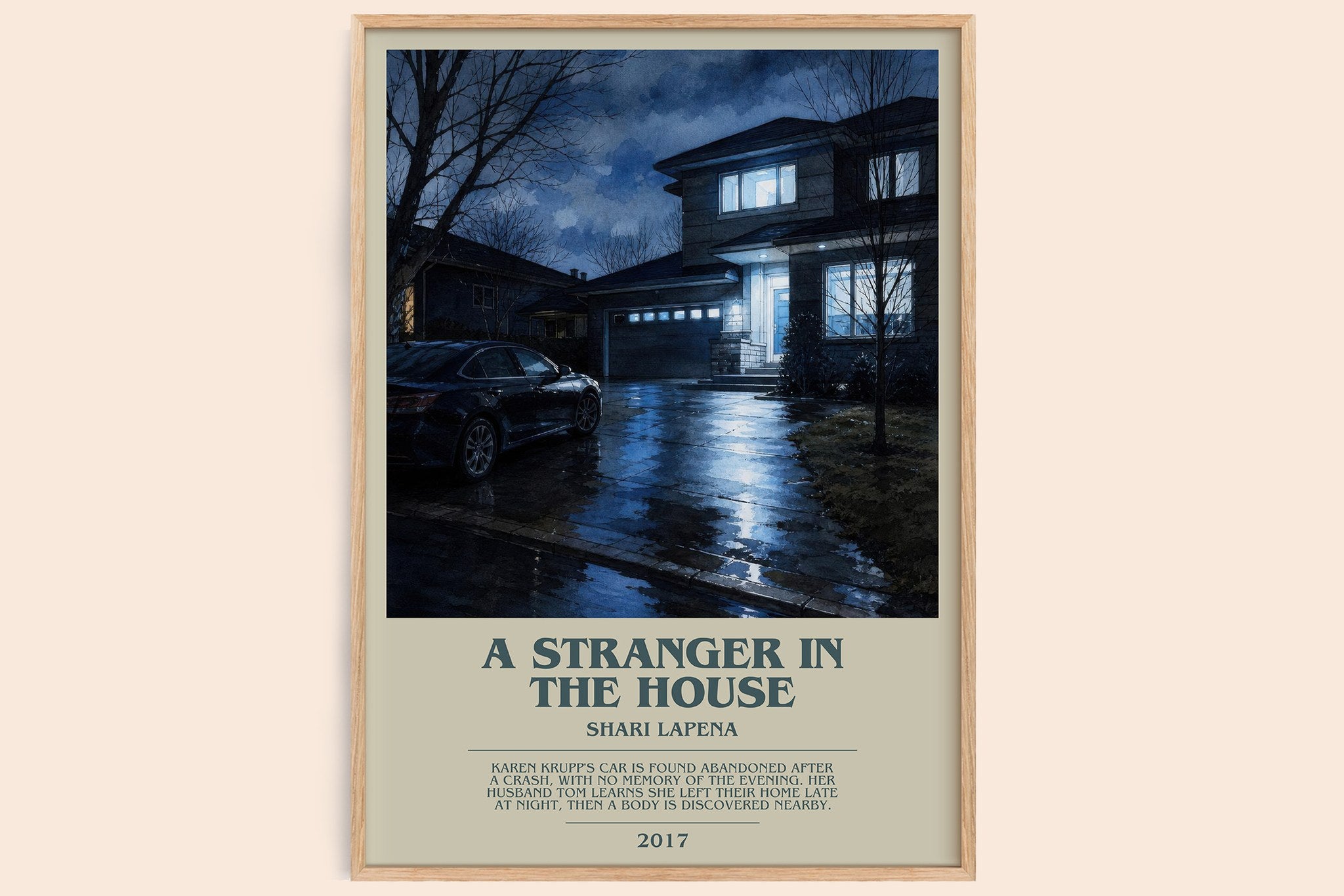 A Stranger in the House Bookish Wall Art by Shari Lapena