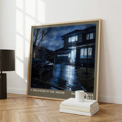 A Stranger in the House literary print framed by window – literary home decor