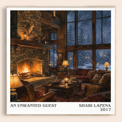 An Unwanted Guest literary book poster by Shari Lapena – framed literary art print