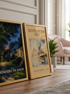 Someone We Know watercolour print framed by window – literary home decor