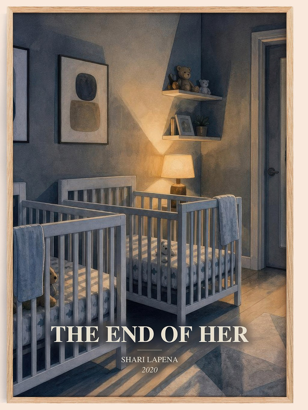 The End of Her watercolour book poster by Shari Lapena – framed literary art print