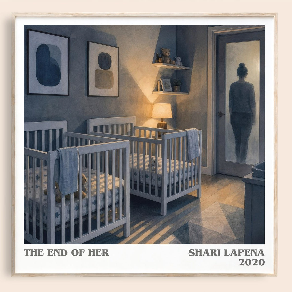 The End of Her literary book poster by Shari Lapena – framed literary art print