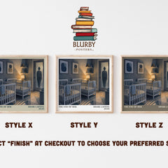 The End of Her literary print in frame leaning in hallway – thriller wall art