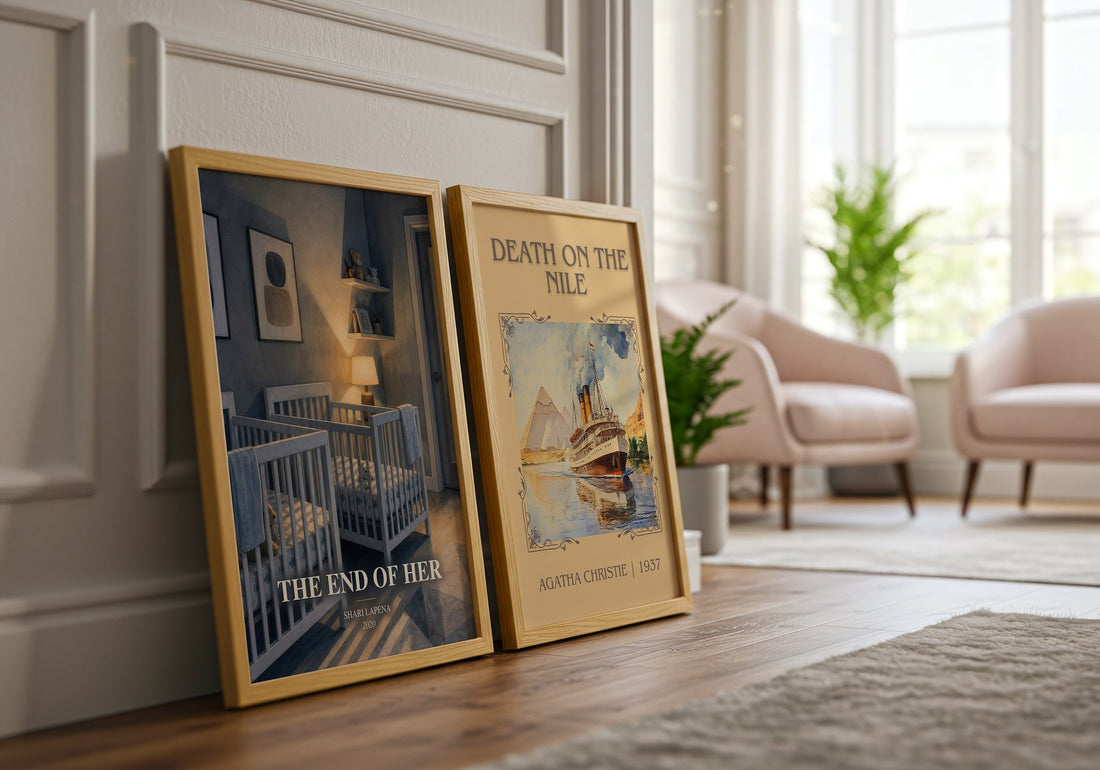 The End of Her watercolour print framed by window – literary home decor