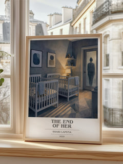 The End of Her book cover poster colour and style options – Shari Lapena book art