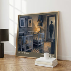 The End of Her literary print framed by window – literary home decor