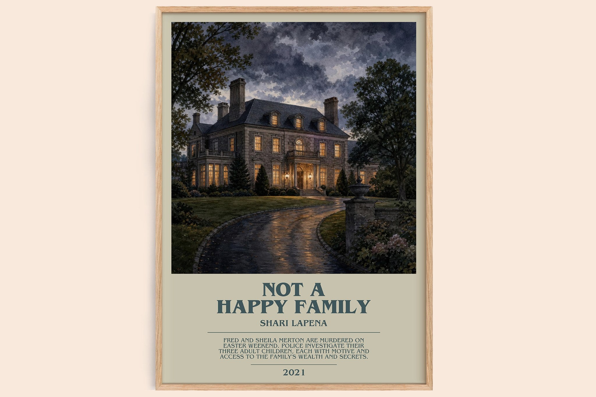 Not a Happy Family Bookish Wall Art by Shari Lapena