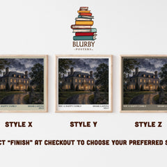 Not a Happy Family literary print in frame leaning in hallway – thriller wall art
