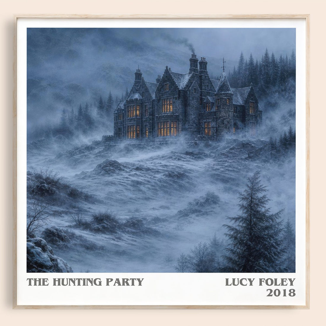 The Hunting Party literary book poster by Lucy Foley – framed literary art print