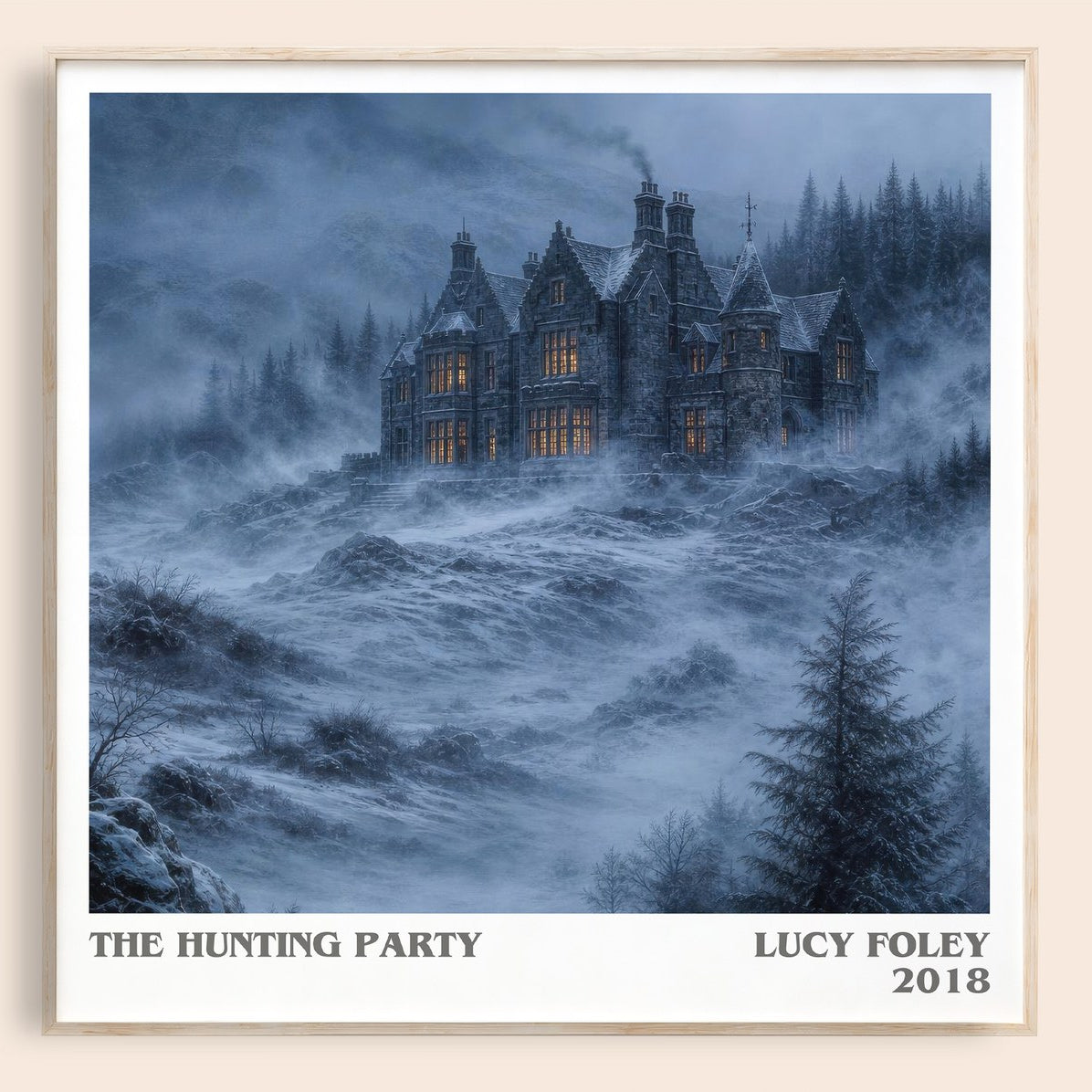 The Hunting Party literary book poster by Lucy Foley – framed literary art print