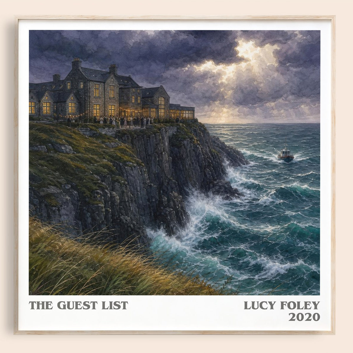 The Guest List literary book poster by Lucy Foley – framed literary art print