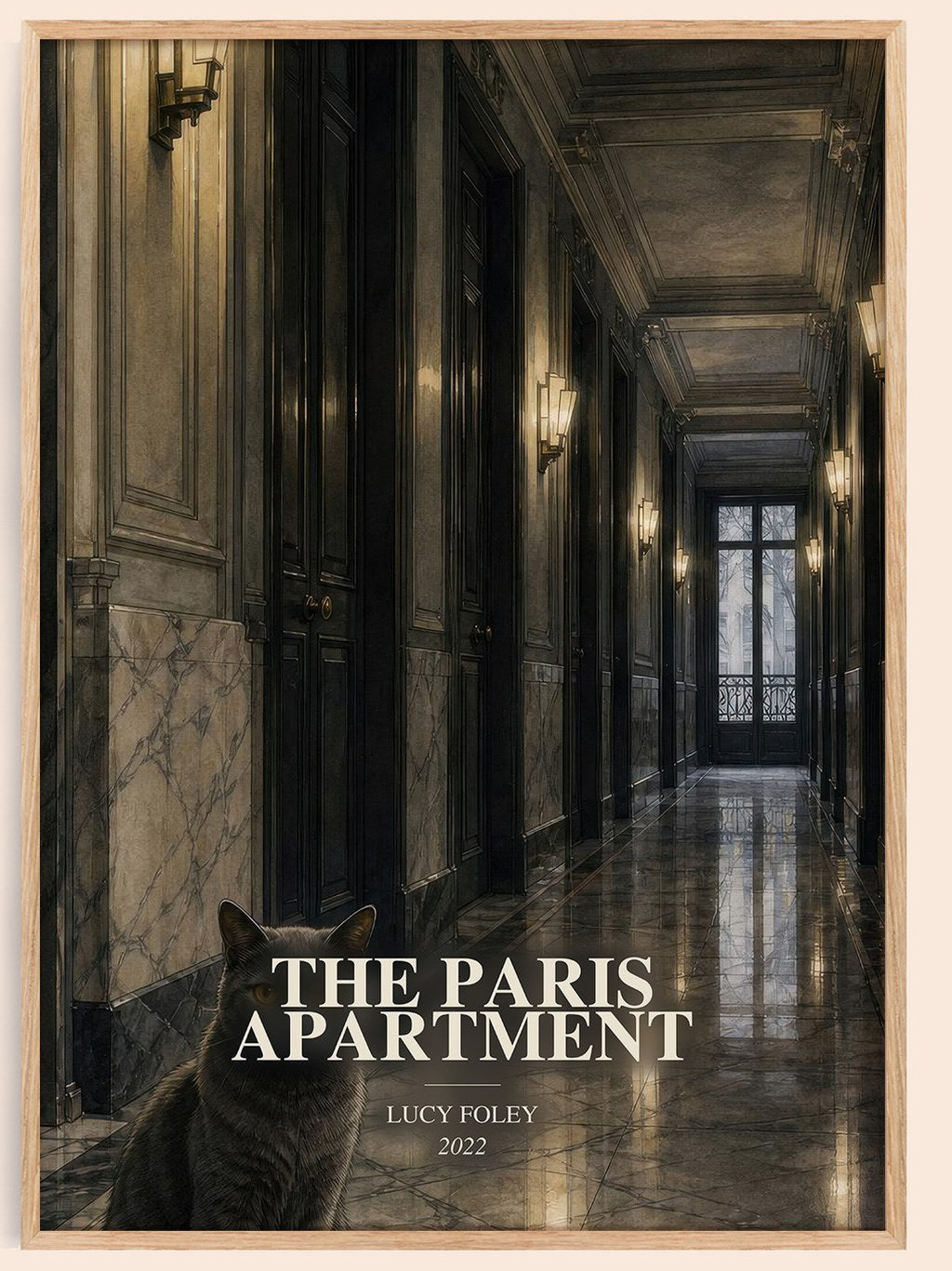 The Paris Apartment watercolour book poster by Lucy Foley – framed literary art print