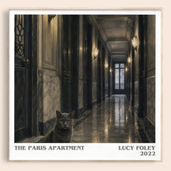 The Paris Apartment literary book poster by Lucy Foley – framed literary art print