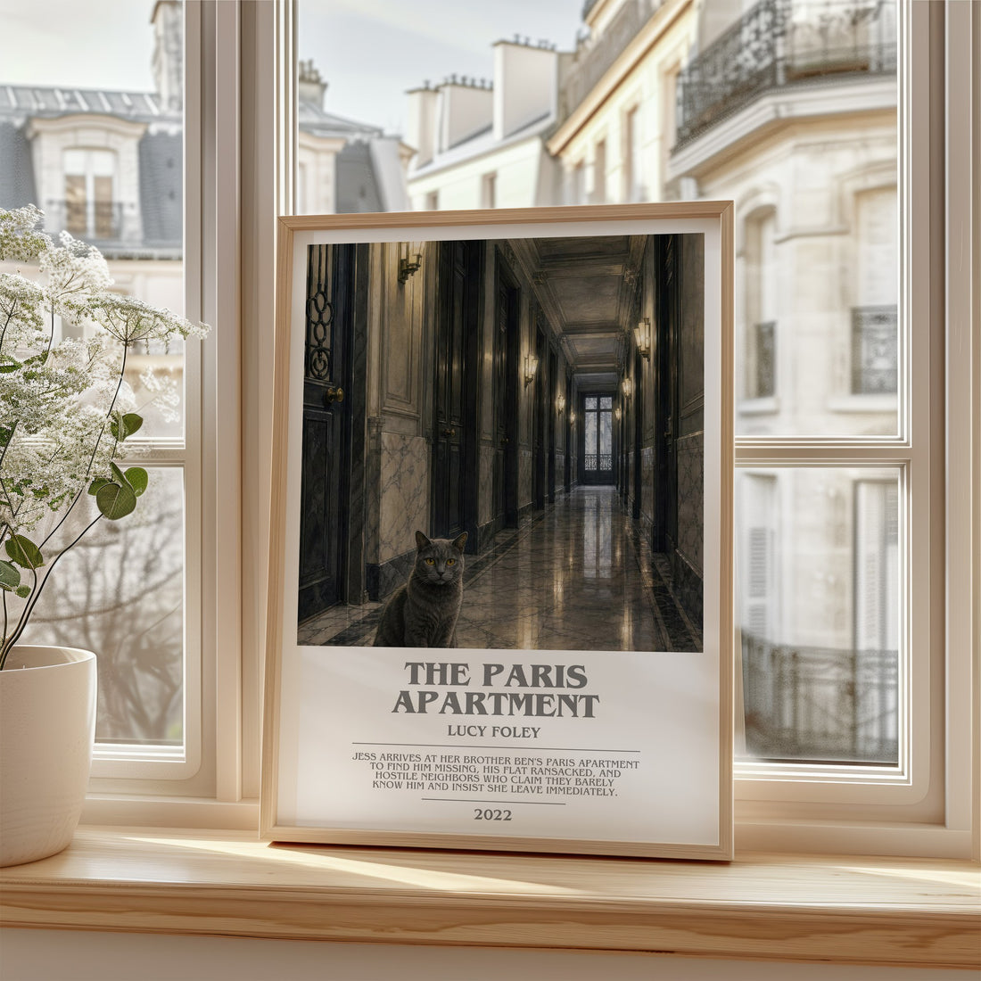 The Paris Apartment bookish poster colour and style options – Lucy Foley book art
