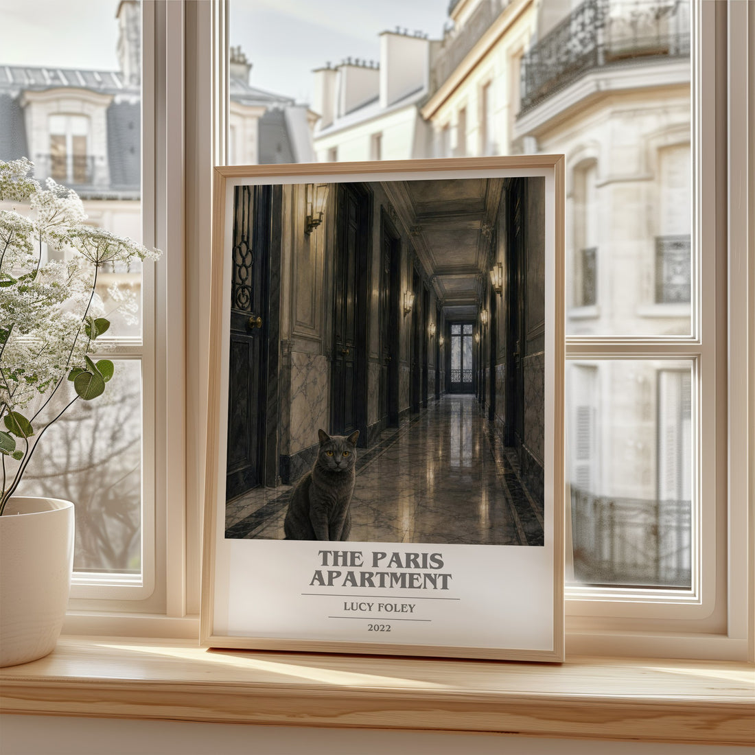 The Paris Apartment book cover poster colour and style options – Lucy Foley book art
